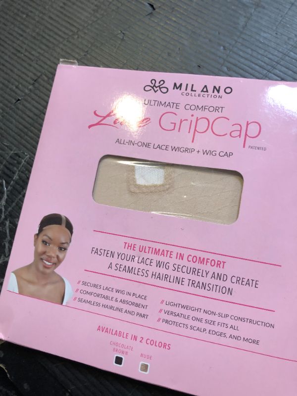Photo 1 of MILANO COLLECTION Lace Wig Grip Cap for Women, Adjustable Wig Caps for Women Non Slip with Headband to Secure Lace Top Perfectly in Place, One Size Fits All, Nude