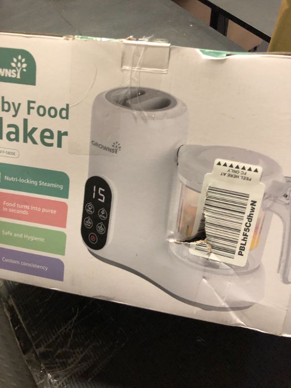 Photo 1 of GROWNSY Baby Food Maker with Steam Basket, One Step Baby Food Processor Steamer Puree Blender Grinder Mills Machine, Auto Cooking Grinding and Sterili-zing for Healthy Homemade Baby Food, BPA-Free
