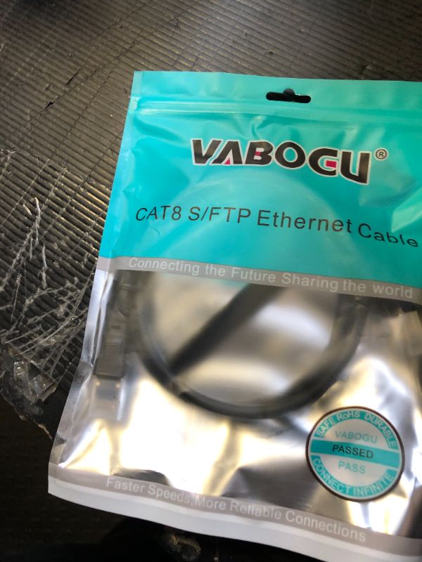 Photo 1 of Vabogu Cat 8 Ethernet Cable, 3ft Heavy Duty High Speed Internet Network Cable, 26AWG, 2000Mhz 40Gbps with Gold Plated RJ45 Connectors, Shielded for Indoor & Outdoor Use