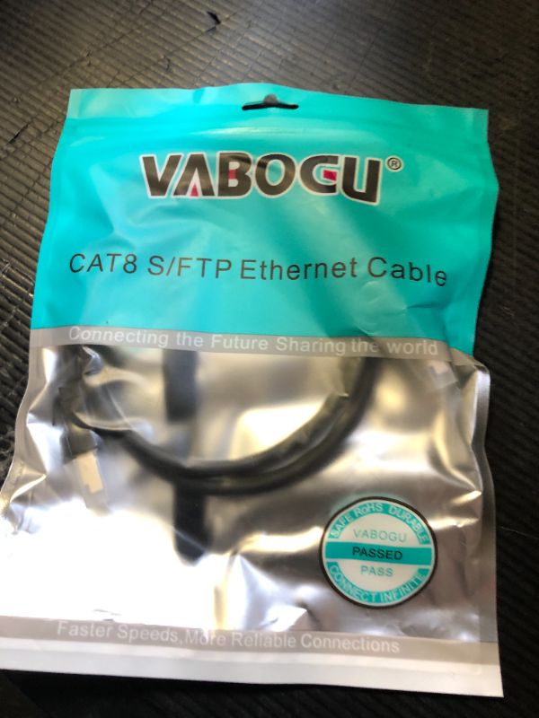 Photo 1 of Vabogu Cat 8 Ethernet Cable, 3ft Heavy Duty High Speed Internet Network Cable, 26AWG, 2000Mhz 40Gbps with Gold Plated RJ45 Connectors, Shielded for Indoor & Outdoor Use