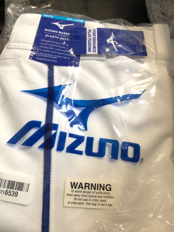 Photo 1 of Mizuno Boys YOUTH PREMIER PIPED PANT XXXL White/Royal, White/Royal, 3X-Large US
