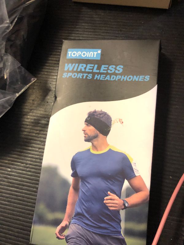 Photo 1 of TOPOINT Sleep Headphones Headband Bluetooth 5.4, Sports Headband Earphones Sleeping Bluetooth Wireless with USB C for Women Men Sports Gifts Workout Jogging Yoga Insomnia Air Travel Meditation