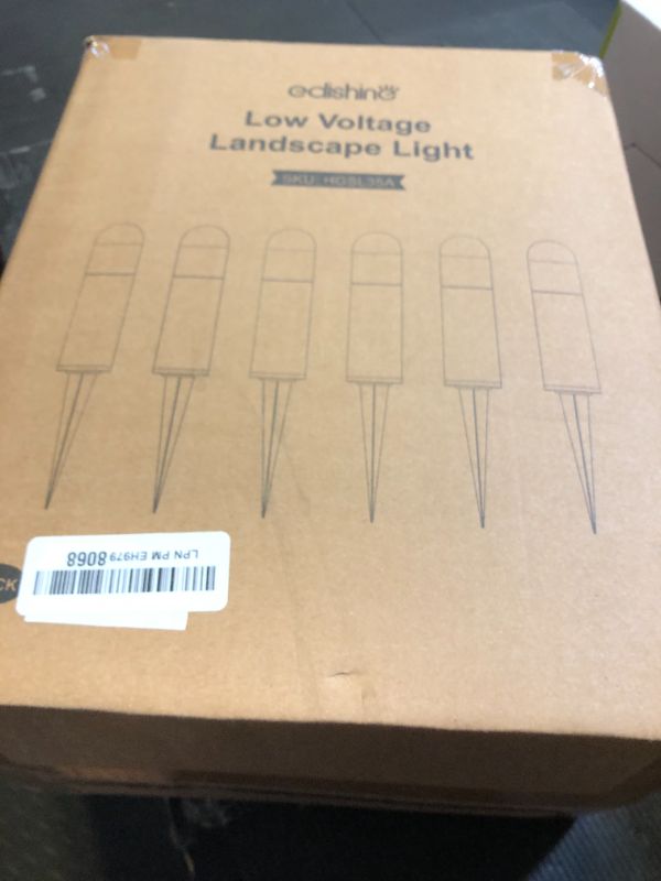 Photo 1 of EDISHINE Low Voltage Landscape Lighting, 12V 3W 3000K Warm White, Electric Outdoor Bollard Lights with Connectors, Waterproof LED Pathway Driveway Walkway Lights Wired for Yard Garden