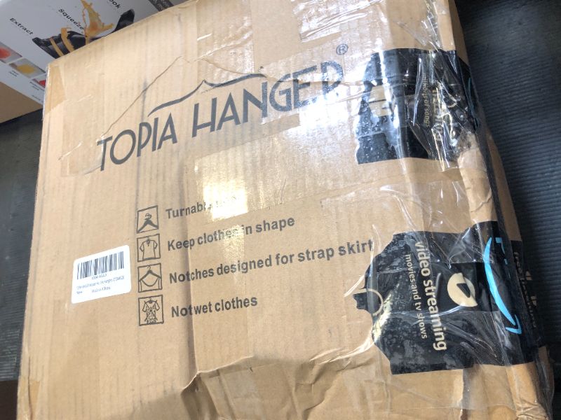 Photo 1 of TOPIA HANGER Wooden Hangers 30 Pack, White Wood Coat Hanger with 360° Swivel Gold Hook, Non Slip Pants Bar and Shoulder Notches for Camisole, Jacket, Pants, Smooth Finish Clothes Hangers -CT34WG30
