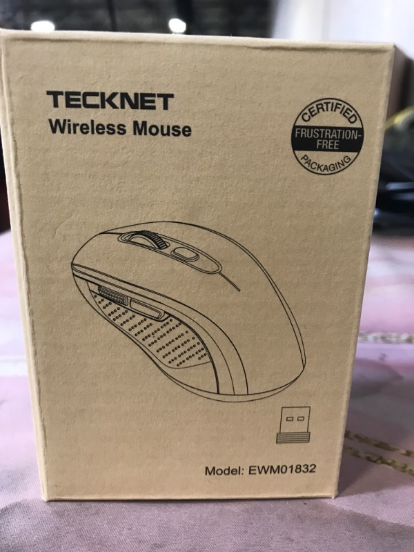 Photo 1 of TECKNET Bluetooth Mouse, 4000DPI Wireless Mouse for Laptop 2-in-1(BT 5.0/3.0+2.4Ghz) Computer Portable PC Mice Wireless with USB Receiver for Mac (USB-A+Bluetooth, Black)