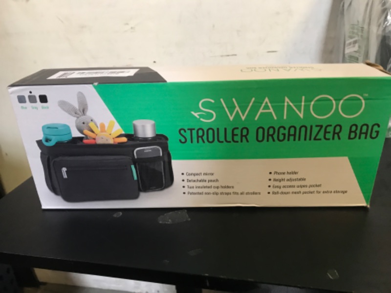 Photo 1 of Swanoo Stroller Caddy Stroller Organizer With Cup Holder, Non Slip Straps Stroller Bag for Phone, Pet Stroller Accessories, Universal Fits Uppababby Vista v2 Wonderfold Wagon, Doona and More
