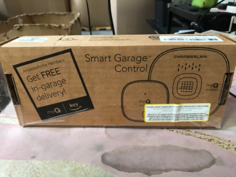 Photo 1 of CHAMBERLAIN Smart Garage Control - Wireless Garage Hub and Sensor with Wifi & Bluetooth - Smartphone Controlled, myQ-G0401-ES, White