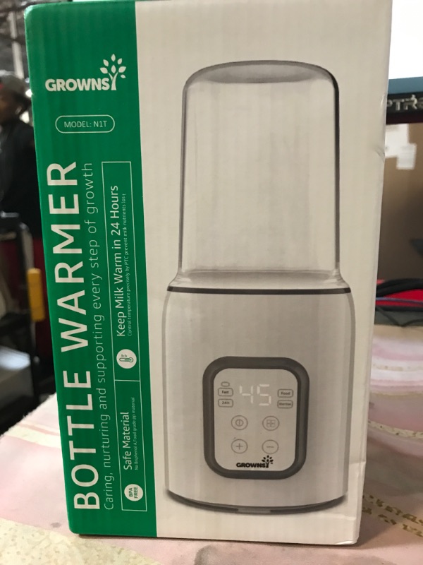 Photo 1 of Bottle Warmer, GROWNSY 8-in-1 Fast Baby Milk Warmer with Timer for Breastmilk or Formula, Accurate Temperature Control, with Defrost, Sterili-zing, Keep, Heat Baby Food Jars Function