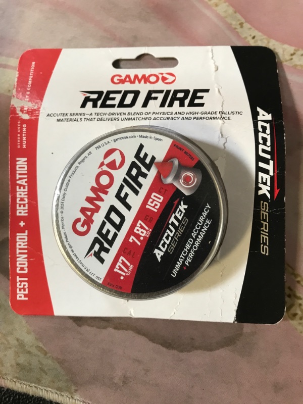 Photo 1 of Gamo 632270154 RED FIRE PELLETS .177 Cal. TINS of 150 -