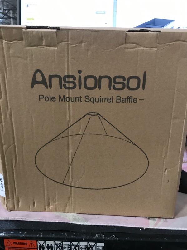 Photo 1 of Ansionsol 19 Inch Wide Squirrel Baffle for Bird Feeder Pole, Outside Pole Mount Stopper & Bird House Guard for Outdoor Shepherd’s Hook, Beige, 1 Pack