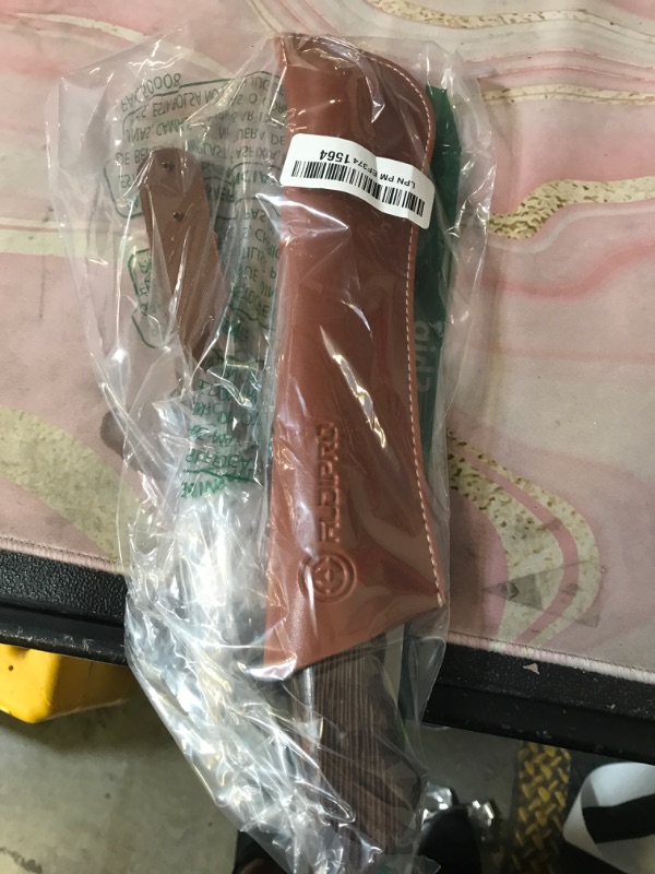 Photo 1 of Folding Pruning Saw 10 Inch with Leather Sheath and Wenge Wooden Handle, SK5 Steel Blade, Foldable Hand Saw for Camping, Survival, Wood Cutting, Bushcraft and Tree Trimming