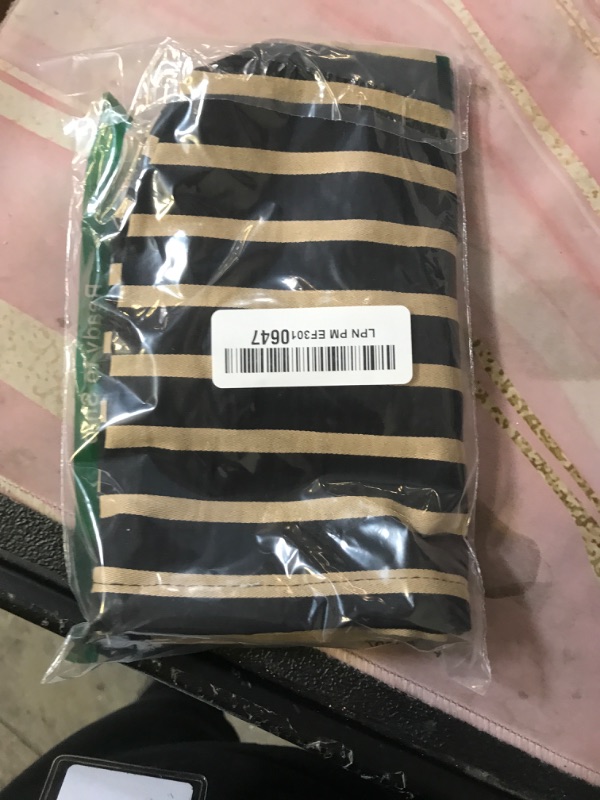 Photo 1 of PAZIMIIK Floral Makeup Bag Large Cotton Zipper Pouch for Purse Travel Canvas Make Up Organizer for Women Cosmetic,Stripe Black