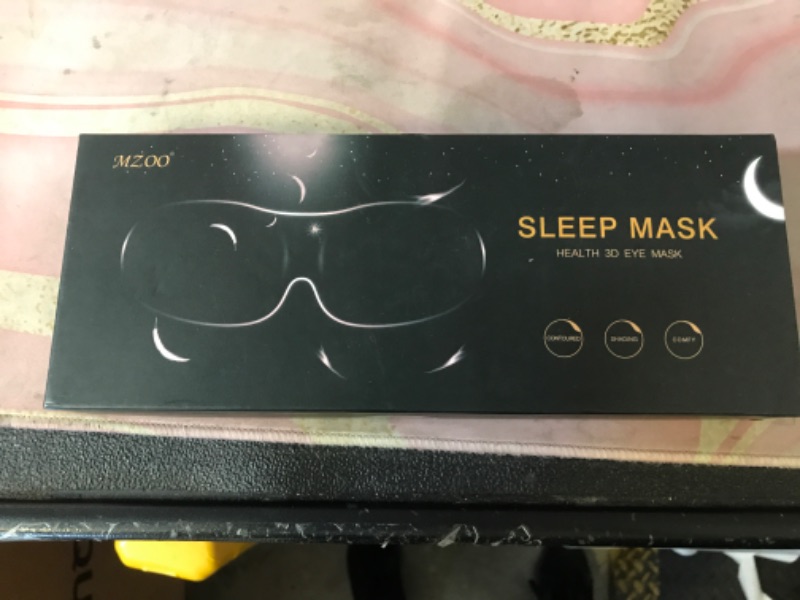 Photo 1 of MZOO Luxury Sleep Mask for Back, Side Sleeper, Complete Light Blocking Sleeping Eye Mask Night Blindfold, 3D Zero Pressure & Spacious for Lash Extensions, Breathable Soft Eye Cover Flight Nap Travel