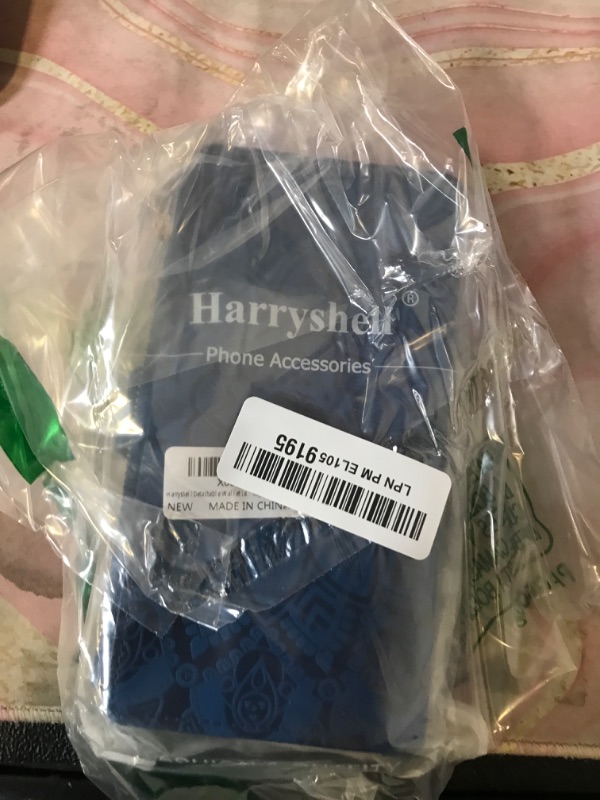 Photo 1 of Harryshell Detachable Wallet Leather Case Compatible with Samsung Galaxy A25 5G (2024) Magnetic Phone Case Zipper with Cash Coin Pocket Multi Card Slots Holder Wrist Strap Lanyard (Flower Deep Blue)