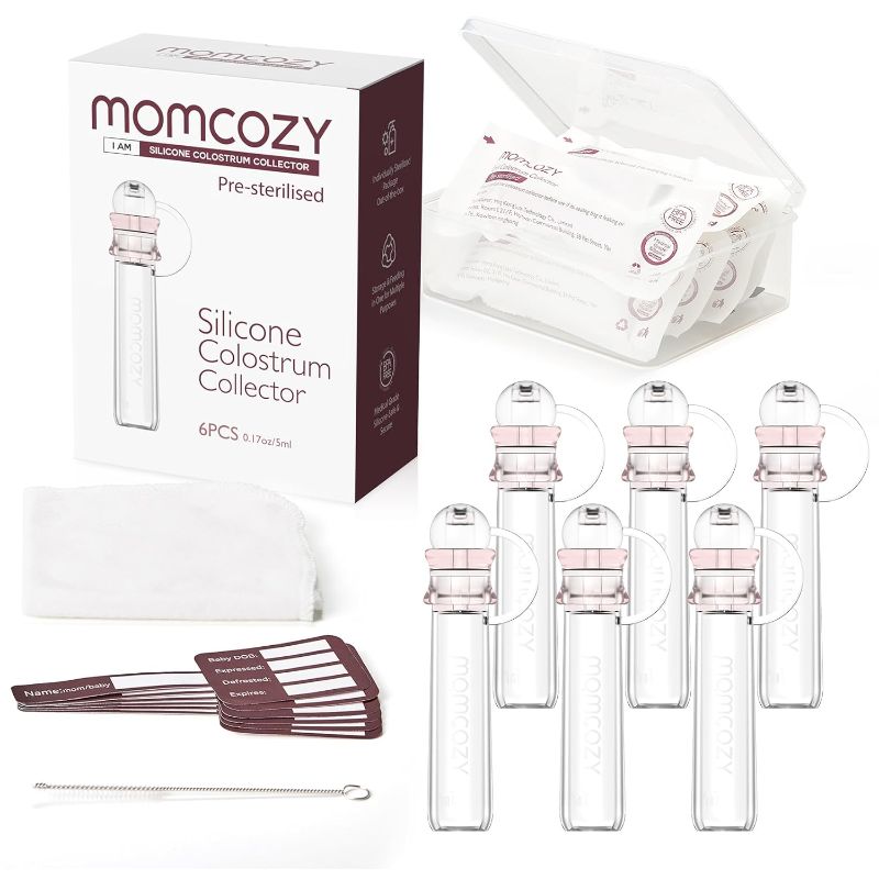 Photo 1 of Momcozy Colostrum Collector Reusable Breast Milk Collector with Storage Case and Cotton Wipe, Portable Colostrum Container BPA Free, Multi-Use Collector...
