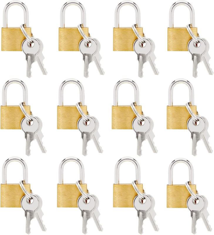 Photo 1 of Juvale 12 Pack 1.2-inch Small Luggage Locks with Keys - Mini Padlocks for Locker, Suitcase and Gym - Locks for Luggage
