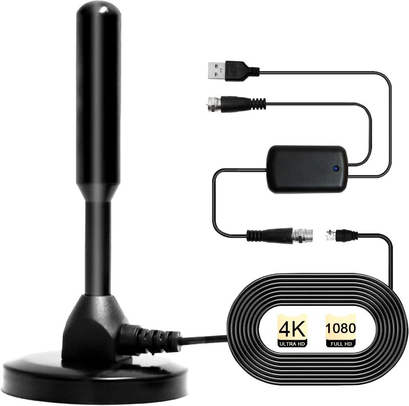 Photo 1 of TV Antenna | Amplified Digital - Indoor Outdoor - Long Range 16.5ft Coax Cable with Signal Booster - Fire TV Stick All TVs

