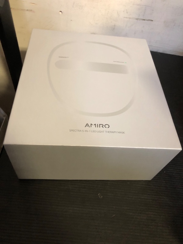 Photo 1 of AMIRO Spectra 5-in-1 Light Therapy Face Mask, Contour With Blue, Red, Green, Yellow, and Infrared Light, 3 Modes for Oily, Acne-Prone, and Sagging Skin, Skincare for Face, Silver