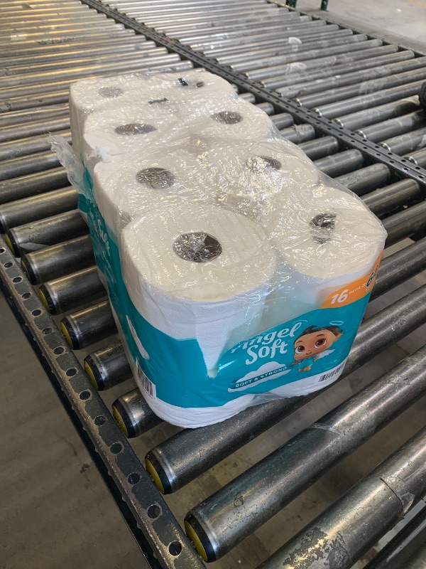 Photo 1 of Angel Soft Toilet Paper, 16 Mega Rolls = 64 Regular Rolls, Soft and Strong Toilet Tissue