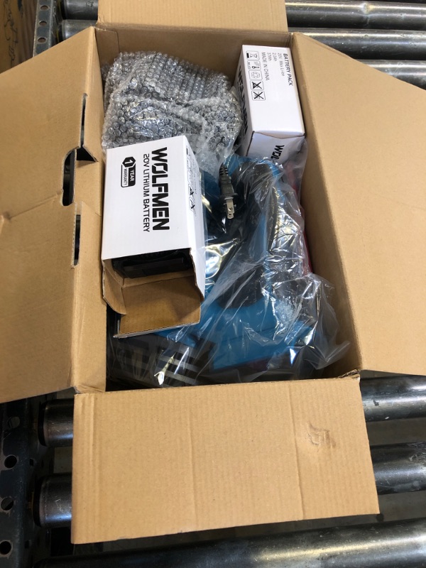 Photo 1 of Leaf Blower, Electric Cordless Leaf Blower with 2 Batteries and Charger, 2 Speed Mode, Lightweight Leaf Blowers for Blowing Leaves, Lawn Care, Patio Cleaning and Dust