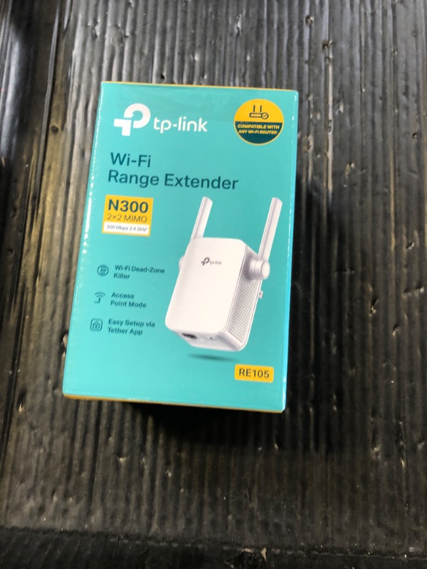 Photo 1 of TP-Link N300 WiFi Extender(RE105), WiFi Extenders Signal Booster for Home, Single Band WiFi Range Extender, Internet Booster, Supports Access Point, Wall Plug Design, 2.4Ghz only