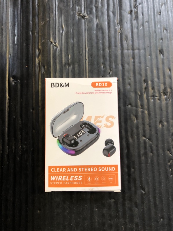 Photo 1 of BD&M Wireless Earbuds, HiFi Digital LED Display Stereo Gaming Earbuds Bluetooth Headphones, TWS Wireless Earphones in-Ear Ear Buds, for Gaming, Workout, Sports, Work, Running, Gym