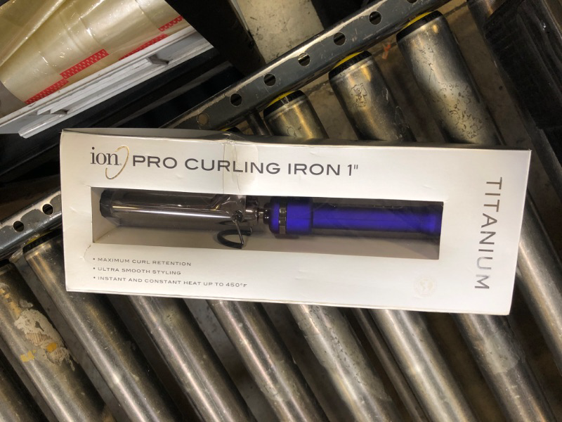 Photo 1 of ion Titanium Pro Curling Iron, 1 Inch, Heats up to 450°F, Maximum Curl Retention, Dual Voltage
