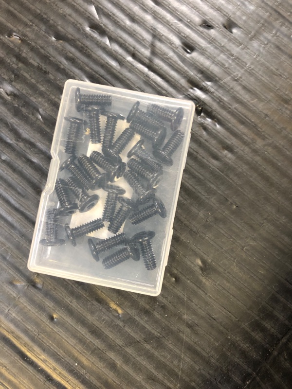 Photo 1 of 1/4-20 x 5/8" Flat Round Socket Screws Connector Bolts for Furniture, Stainless Steel 304 Black Finish, Full Thread, 25 PCS