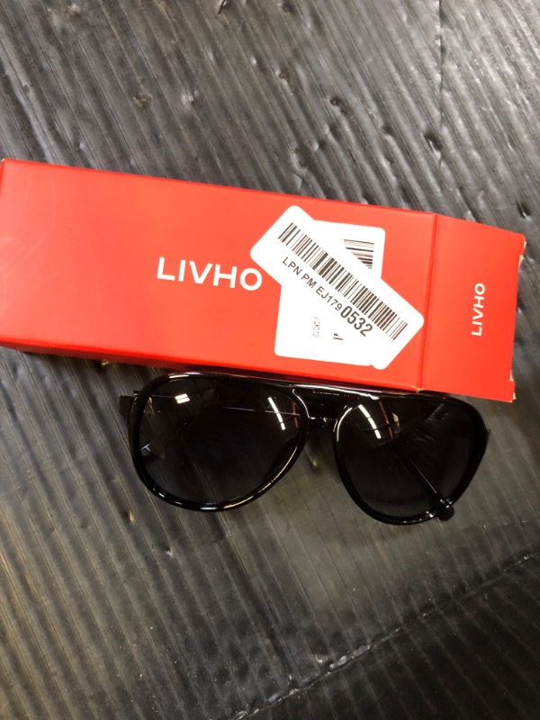 Photo 1 of livho Trendy Polarized Aviator Sunglasses Women Men, Retro Sun Glasses for Women Men 2025, Oversized UV Protection Shades