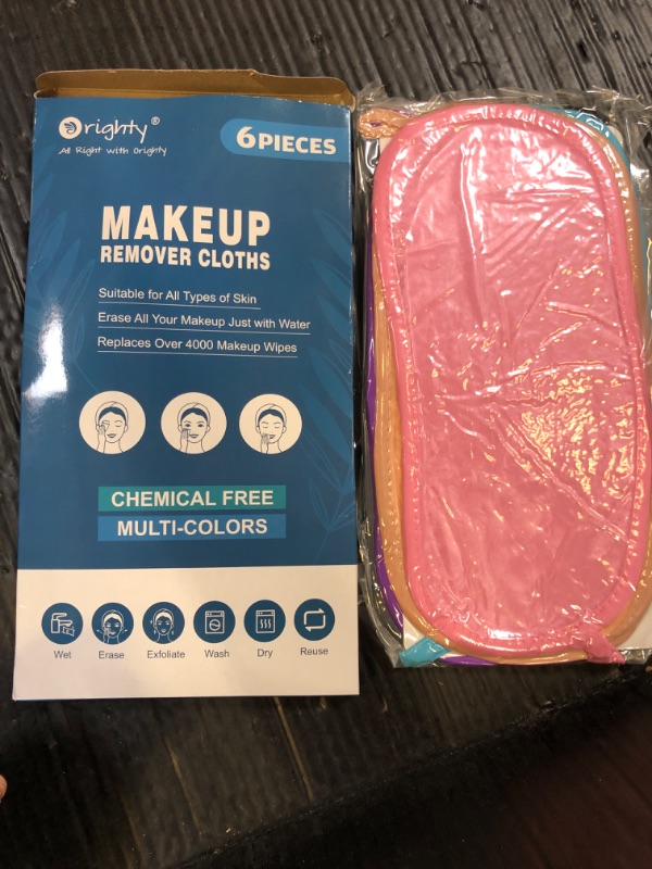 Photo 1 of Orighty Makeup Remover Cloths 6 Packs, Makeup Removal Face Cleansing Cloth, Reusable Microfiber Facial Cleansing Towels, Remove Instantly Dirt with Just Water, 12x6 in, 6 Colors