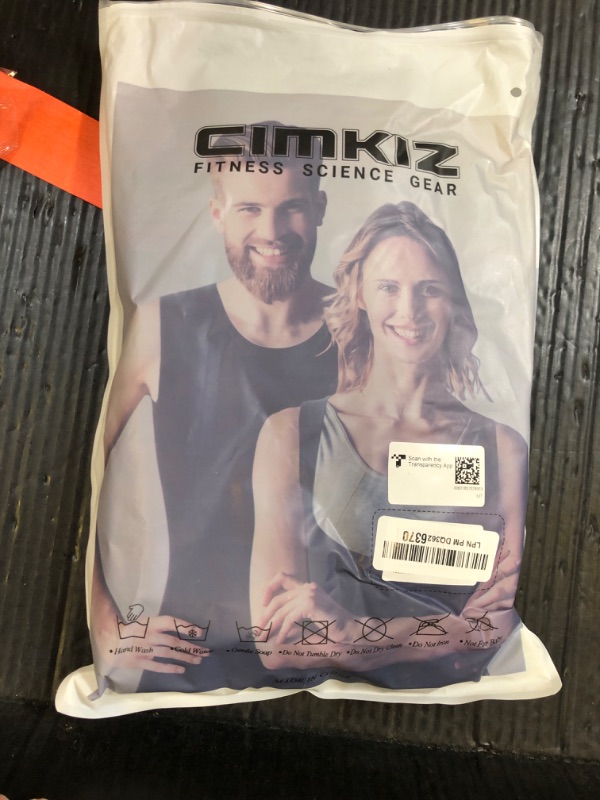 Photo 1 of Cimkiz Mens Sweat Sauna Vest for Waist Trainer Zipper Neoprene Tank Top, Adjustable Sauna Workout Zipper Suit (Black, Large)