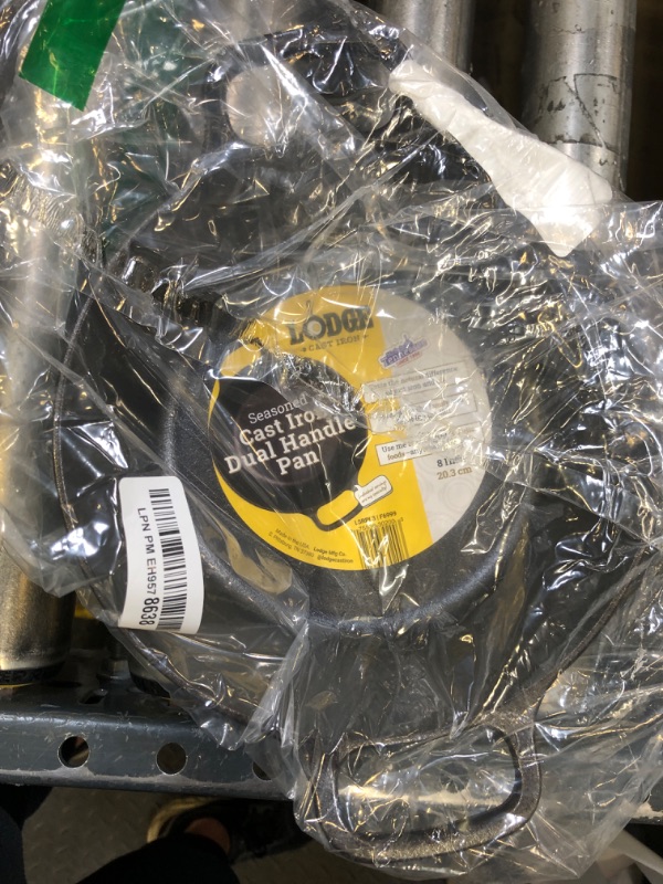 Photo 1 of Lodge 8 Inch Pre-Seasoned Cast Iron Skillet - Dual Assist Handles - Use in the Oven, on the Stove, on the Grill, or Over a Campfire - Black