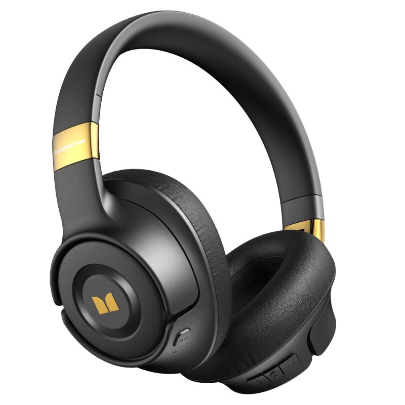 Photo 1 of Monster Persona SE ANC Active Noise Cancelling Headphones, Over Ear Bluetooth Headphones Wireless, 60H Playtime, HiFi Stereo Audio, Deep Bass, Built-in Mic, Memory Foam Ear Cups for Home (Black)