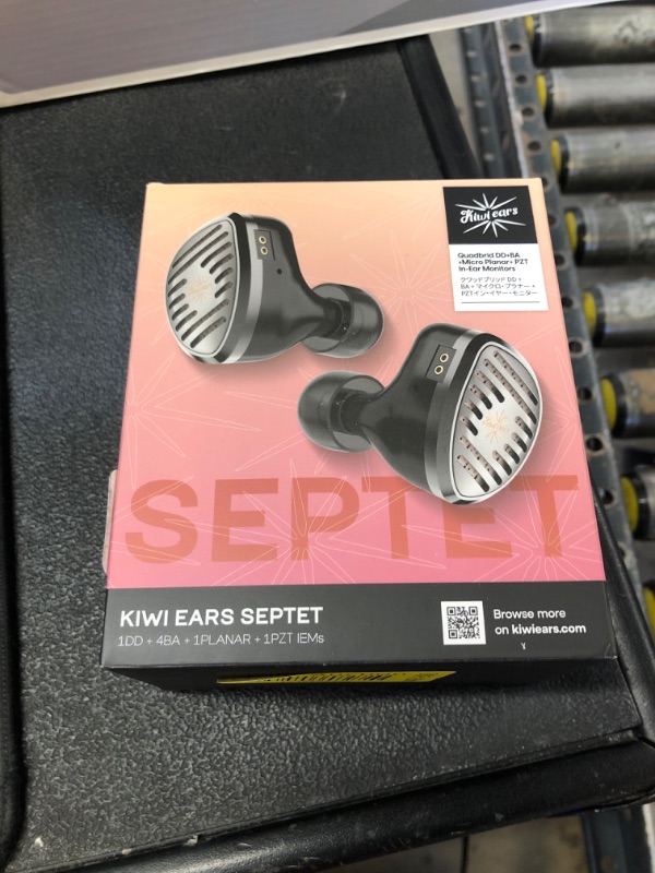 Photo 1 of Linsoul Kiwi Ears Septet in Ear Monitor, 1DD + 4BA + 1 Planar + 1 PZT Quadbrid IEM Earphones, HiFi Wired Earbuds, Gaming Earbuds with 3.5mm/4.4mm Modular Cable for Musicians Audiophiles