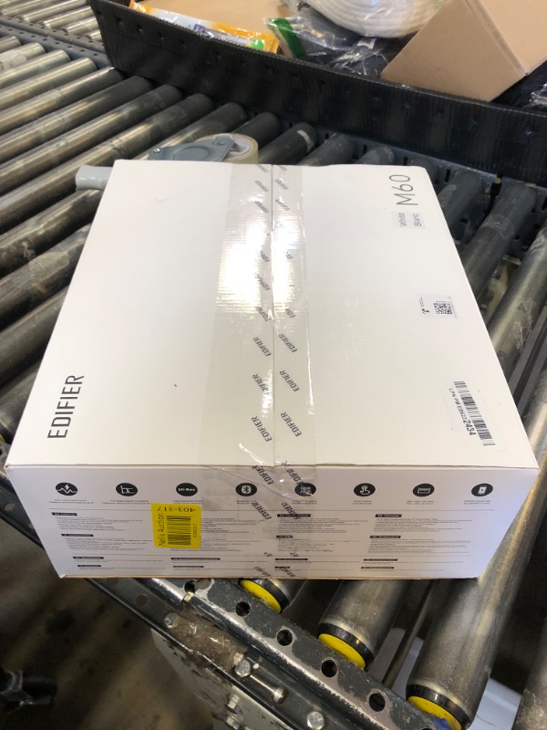 Photo 1 of Edifier M60 Multimedia Speaker Bluetooth 5.3, 66W RMS, Hi-Res Audio & Hi-Res Wireless Audio, LDAC,3" Mid Bass & 1" Tweeter, USB-C & Aux Inputs, Compact Desktop Speaker - White