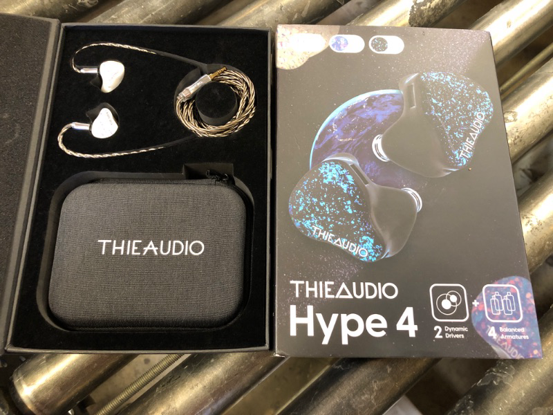 Photo 1 of Linsoul THIEAUDIO Hype 4 2DD+4BA in Ear Monitor, HiFi IEM Earphones with Tonal Balance, Latest Sonion Driver, Detachable Silver-Plated OCC Cable for Audiophile Musician Professionals (White)