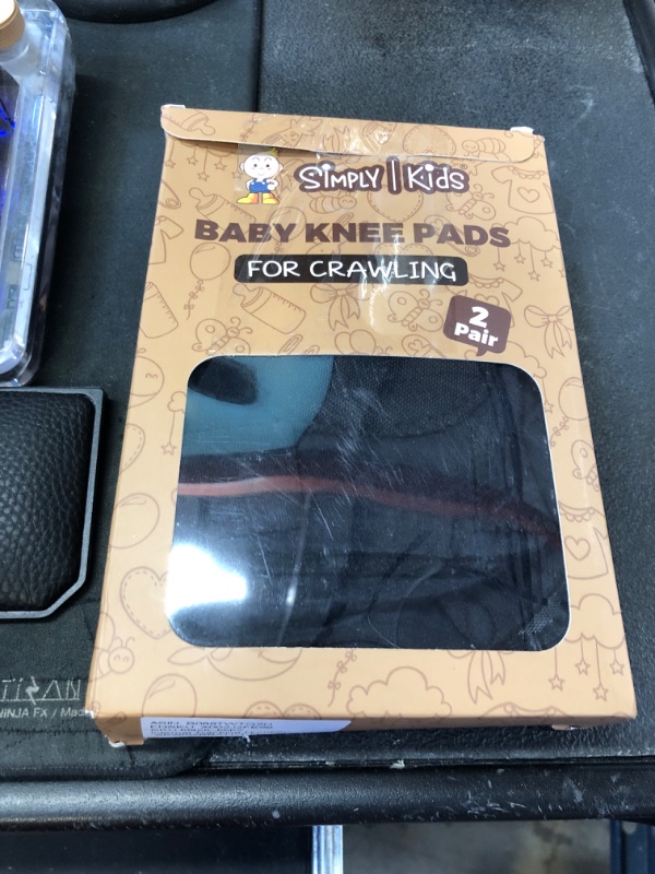 Photo 1 of Simply Kids Baby Knee Pads for Crawling (2 Pairs), CPSIA Certified - Comfortable Knee Protector for Toddler, Infant, Girl, Boy, Crawler - Rodilleras para Bebe (Black) 6-24 Months