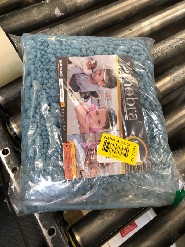 Photo 1 of Yimobra Bathroom Rug Mat 24 x 17, Extra Soft Non Slip Absorbent Water Bath Rug, Quick Dry Machine Washable Polyester Shaggy Shower Mat, Bath Mat for Bathroom Floor, Home Decor Accessories, Teal Blue