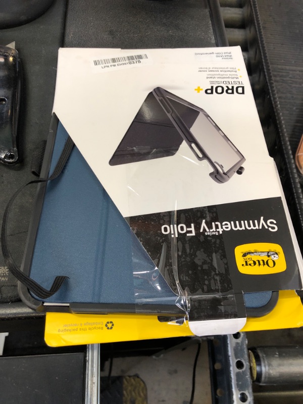 Photo 1 of OtterBox Symmetry Folio Series case for iPad (A16) & iPad 10th Gen - Coastal Evening (Clear/Black/Blue), Ultra-Sleek Design, Multiple Viewing Positions, Magnetic Sleep/Wake Cover