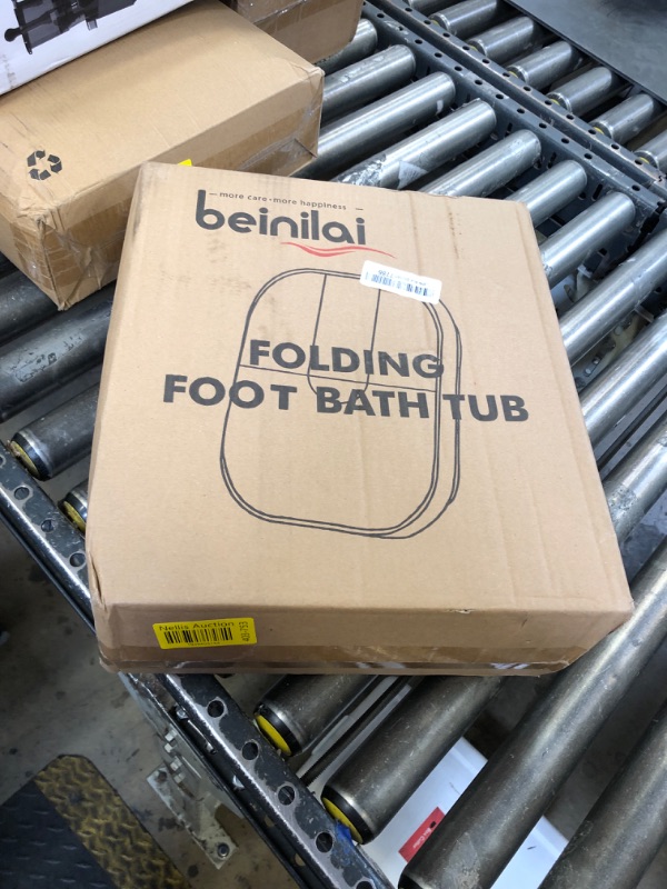 Photo 1 of Beinilai Collapsible Foot Spa,Foot Bath with Heat and Massage and Bubble Jets,Foot Soak Tub with Six Non Motorized Rollers,Acupressure Massage Points,Red Light and Removable Pumice Stone