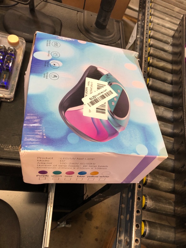 Photo 1 of UV Nail Lamp 280W Professional LED Nail Dryer for Gel Nails with 66pcs Lamp Beads Includes 4 Timers and Automatic Sensor Ideal for Home Salon Use Fast Drying Technology for Perfect Nails
