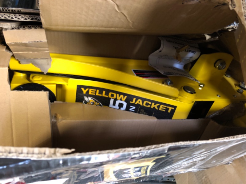 Photo 1 of YELLOW JACKET 3.5 Ton Low Profile Floor Jack Quickly Lift Hydraulic Car Jack with Dual Pumps, 7700 lb Capacity