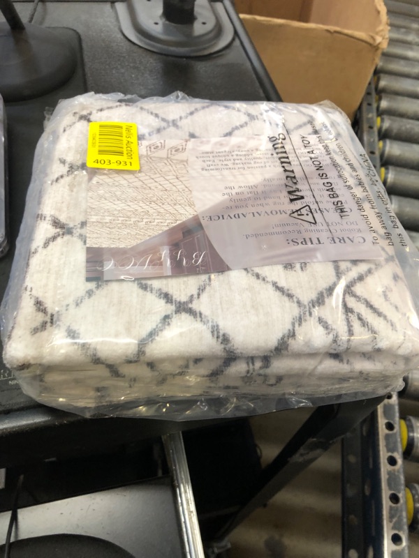 Photo 1 of BYYVOO 2x3 Entryway Rug Washable - Moroccan Small Area Rugs for Entryway Low Pile Indoor Mat Non Slip with Rubber Backing Thin Area Rug Pet Friendly for Front Door Kitchen Bedroom 2x3 Geo Grey