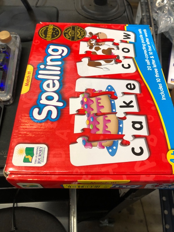 Photo 1 of The Learning Journey: Match It! - Spelling - 20 Piece Self-Correcting Spelling Puzzle for Three and Four Letter Words with Matching Images - Learning Toys for 4 Year Olds - Award Winning Toys