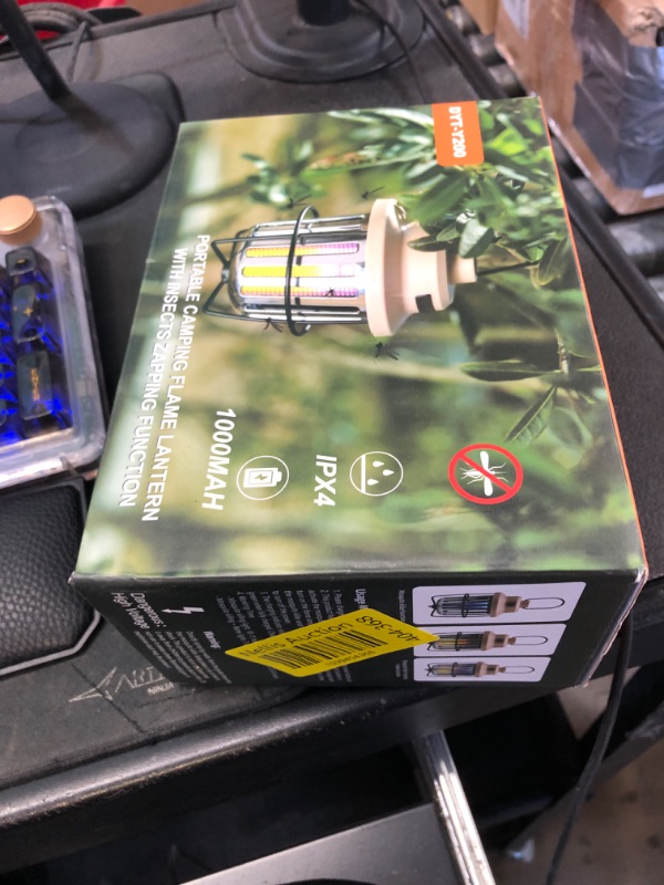 Photo 1 of Bug Zapper Outdoor Camping Lamp with Mosquito Zapper Versatile Portable & Rechargeable Flying Insect Killer Lantern IPX4 Waterproof Indoor and Outdoor Mosquito Zapper for RVs, Camping, Home, Patio 2PC
