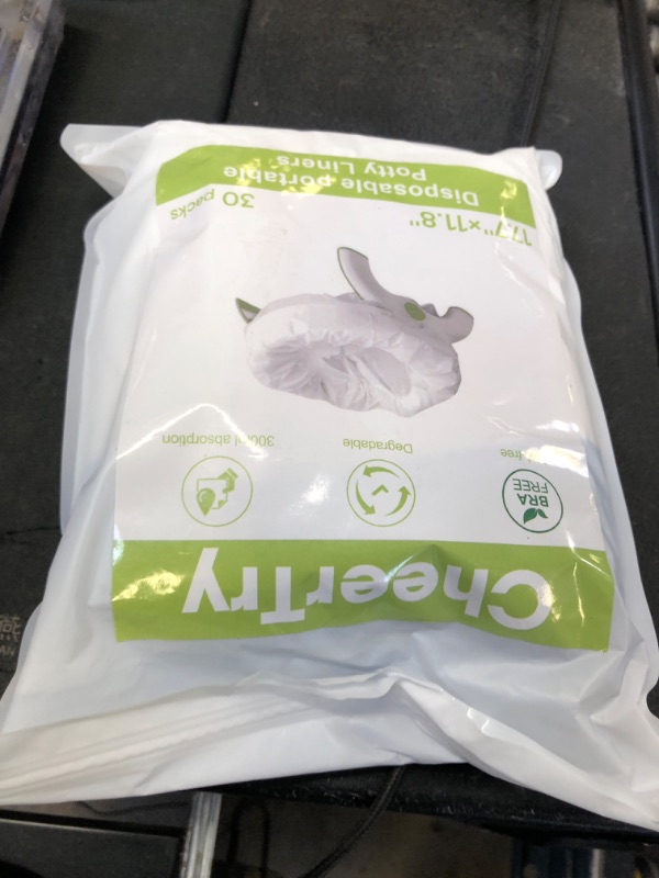 Photo 1 of [30 Counts] CheerTry Potty Liners, 300ML Water Super-Absorbent Potty Bags, Thick & Tear-Resistant, Drawstring Opening & Easy to Tie, Fits Most Potty Chairs