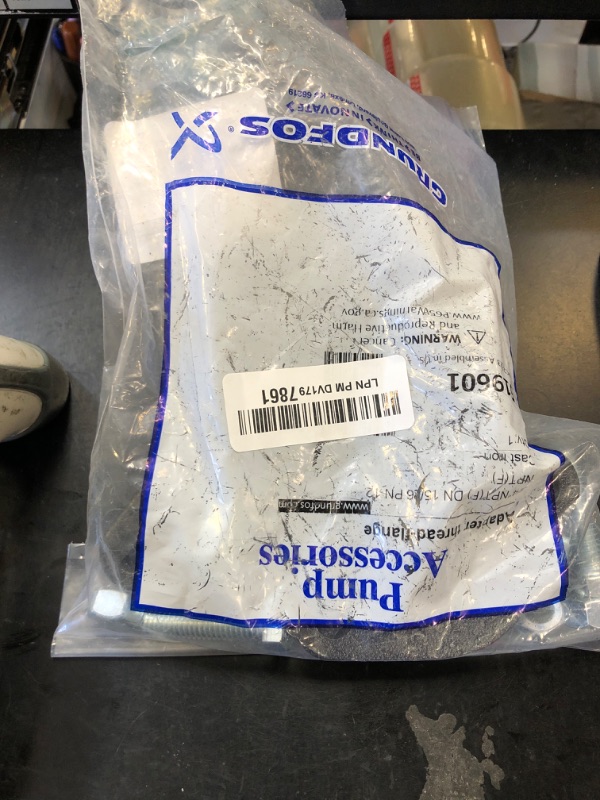 Photo 1 of Grundfos 519601 Cast Iron Flange Set for UP Series Circulator Pumps-3/4 NPT, 347, Black