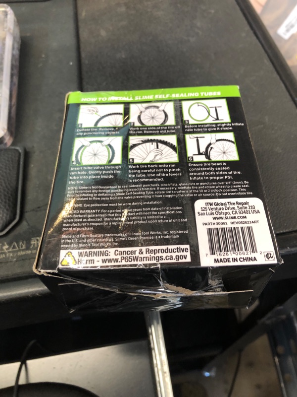 Photo 1 of Slime 30051 Bike Inner Tube with Slime Puncture Sealant, Extra Strong, Self Sealing, Prevent and Repair, Schrader Valve, 16" x 1.75-2.125"