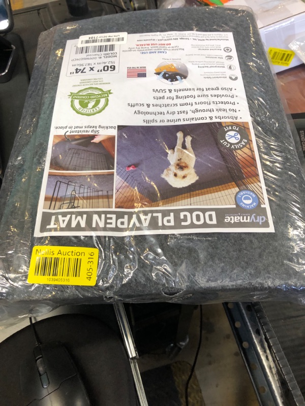 Photo 1 of Drymate Dog Playpen Mat, Absorbent, Waterproof, Non-Slip, Machine Washable, Jumbo XXL Size (60x74), Reusable Puppy Pad for Training, Whelping, Housebreaking, Incontinence, and Crate/Kennel (USA Made)