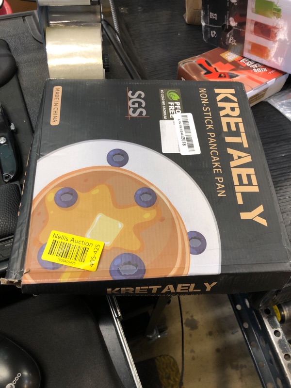 Photo 1 of KRETAELY Pancake Pan Suitable for All Cooktops, 7-cup Pancake Maker, Nostick Granite Mini pancake with PFOA Free Coating, Sarten Para Pancakes 1-pcak